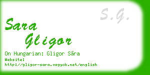 sara gligor business card